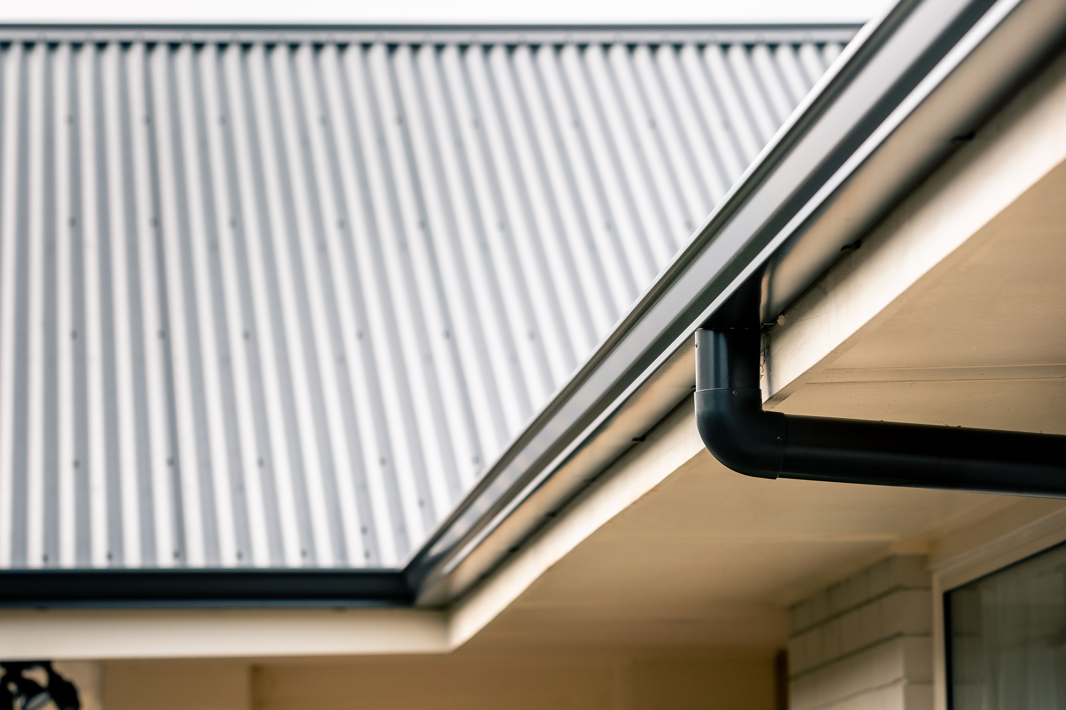 Continuous spouting on a Christchurch home